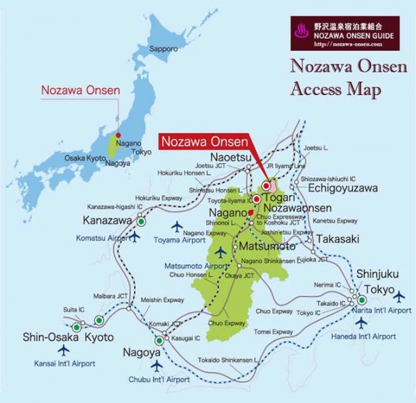Nozawa Onsen Access Map