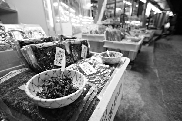 The cooking onsen markets in Nozawa. Selling all kinds of local produce.