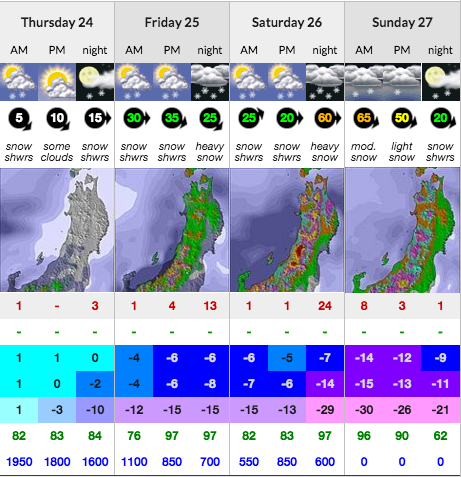 Nozawa Onsen Snow Report 22 December 2015